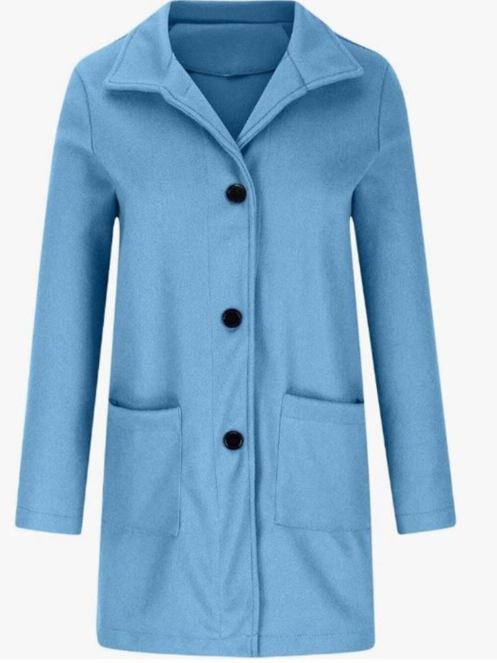 Classic light blue pea coat